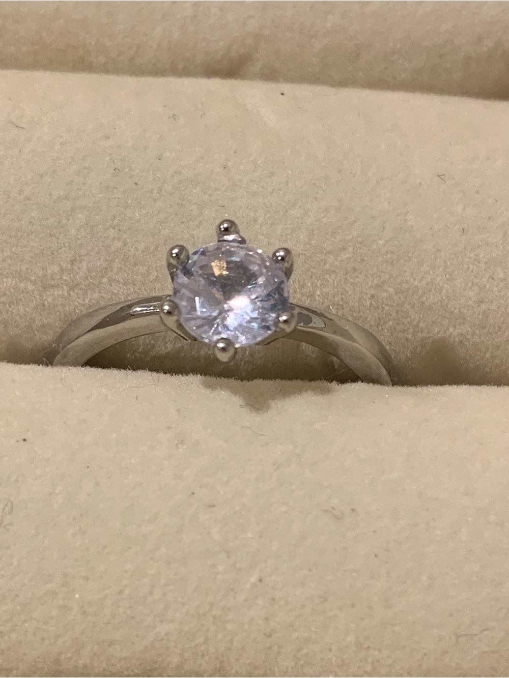 Wedding Rings for Women Crystal Engagement Proposal Ring Jewelry SIZE7